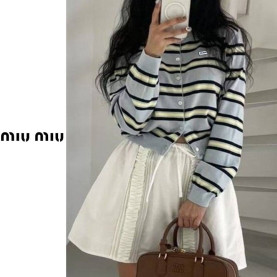 MIUMIU 미우미우 폴리 단가라 가디건