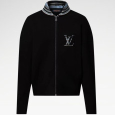 LOUIS VUITTON 루이비통 자수로고 숄 니트 집업