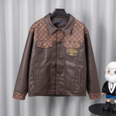 LOUIS VUITTON 루이비통 엠벨리시드 레더 트러커 자켓
