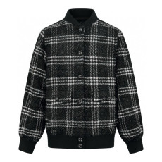 CHANEL 샤넬 트위드 울 숏 카라 체크 자켓