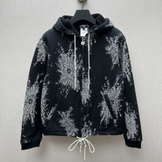 CHANEL 샤넬 플리스 후드 자켓