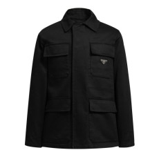 PRADA 프라다 메탈 플레이트 코튼 자켓