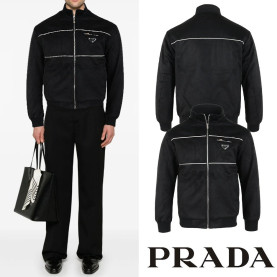 PRADA 프라다 클래식 삼각 누빔 스웨이드 자켓