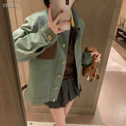 LOEWE 로에베 레더포켓 데님자켓