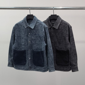 BALENCIAGA 발렌시아가 로고자수 빅포켓 데님 자켓