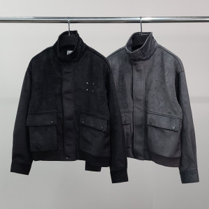 MAISON MARGIELA 메종마르지엘라 로고패치 스웨이드 자켓