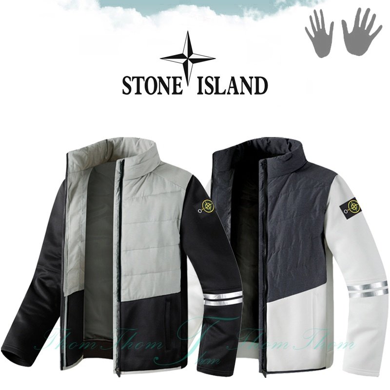 STONE ISLAND 스톤아일랜드 실버 포인트 점퍼