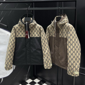 GUCCI 구찌 GG 캔버스 윈드 다운 자켓