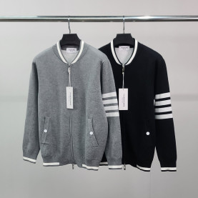 THOM BROWNE 톰브라운 사선완장 클래식 니트 집업