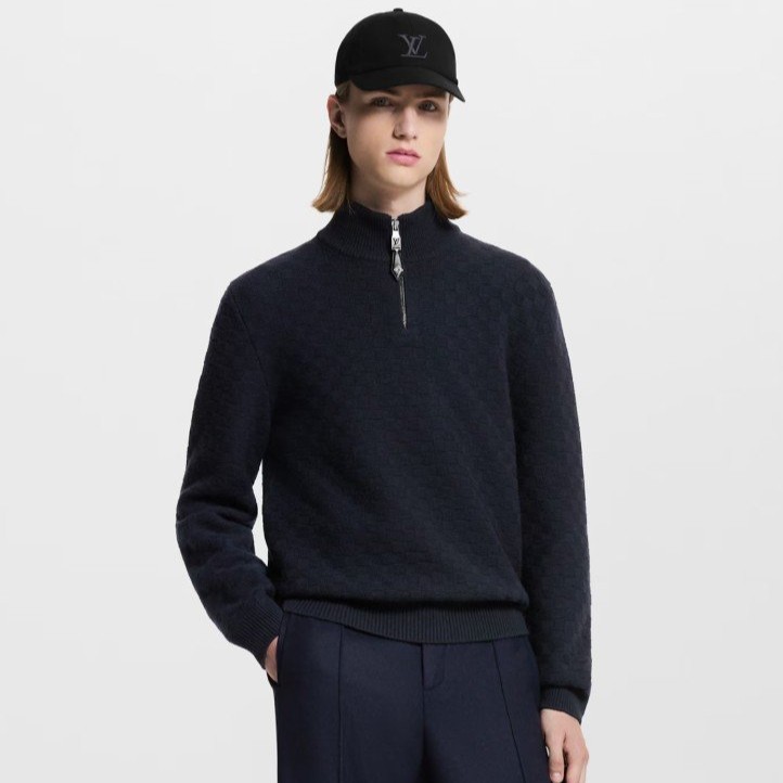 LOUIS VUITTON 루이비통  캐시미어 울 블렌드 하프 집업 풀오버