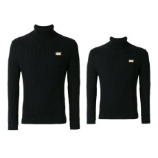 DOLCE & GABBANA 돌체앤가바나 골드 플레이트 골지 터틀넥 2COLOR