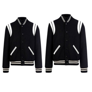 SAINT LAURENT 생로랑 스타디움 울 블루종