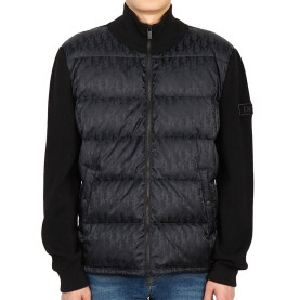 DIOR 디올 오블리크 자카드 패딩 집업 울 가디건