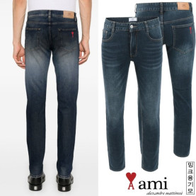 AMI 아미 드 꾀흐 워싱 밍크융 워싱 슬림진