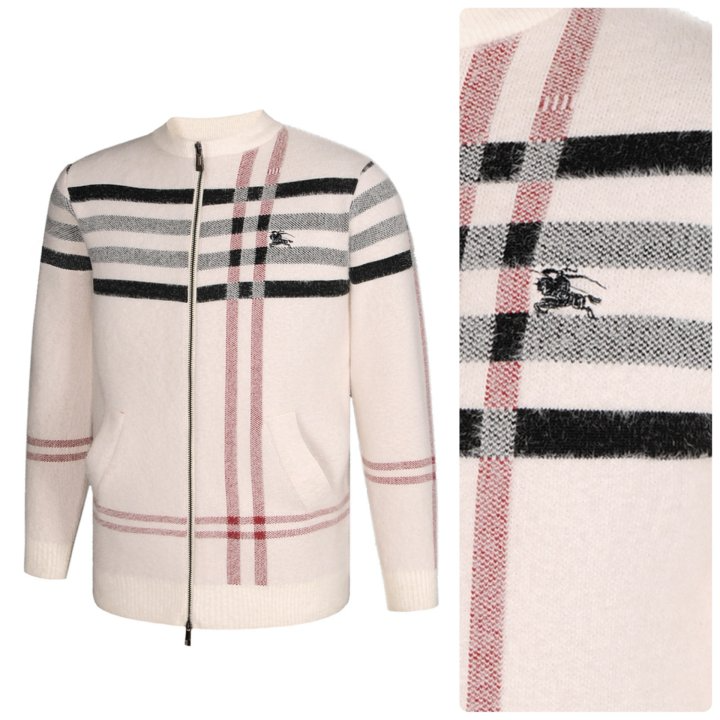 BURBERRY 버버리 클래식 체크패턴 집업 니트