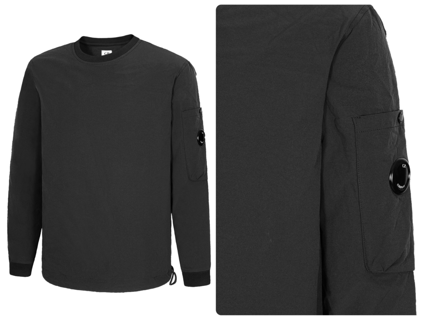 C.P COMPANY C.P컴퍼니 다이애그널 레이즈드 플리스 크루넥 스웨트 셔츠 2COLOR