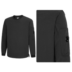 C.P COMPANY C.P컴퍼니 다이애그널 레이즈드 플리스 크루넥 스웨트 셔츠 2COLOR