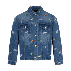 LOUIS VUITTON 루이비통 사파리 테마 자수 데님 자켓 　