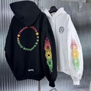 CHROME HEARTS 크롬하츠 레인보우 기모 후드