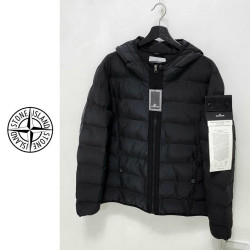 STONE ISLAND 스톤아일랜드 와펜 패치 경량 후드 패딩