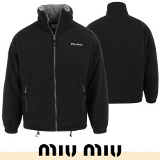 MIUMIU 미우미우 레터링 로고 플리스 다운 재킷