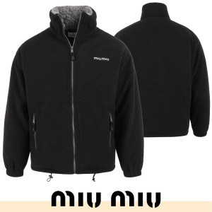 MIUMIU 미우미우 레터링 로고 플리스 다운 재킷