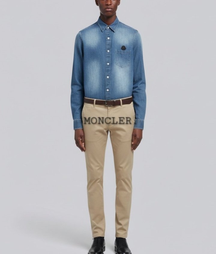 MONCLER 몽클레어 블랙라벨 리안 워싱 청 셔츠