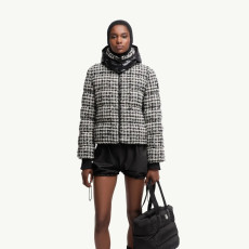 MONCLER 몽클레어 Andronne 트위드 후드 숏 패딩 자켓 2COLOR