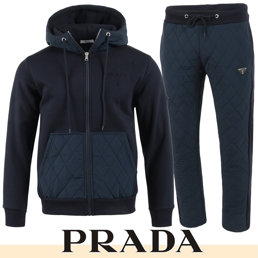 PRADA 프라다 클래식 엠보 로고 누빔 셋업