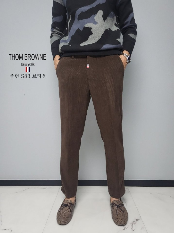 THOM BROWNE 톰브라운 기모 코듀로이 매직밴드 팬츠