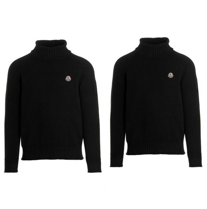 MONCLER 몽클레어 클래식 패치 울 니트 터틀넥