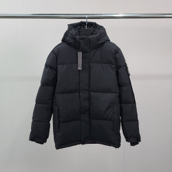 STONE ISLAND 스톤아일랜드 로고와펜 하프 패딩 자켓