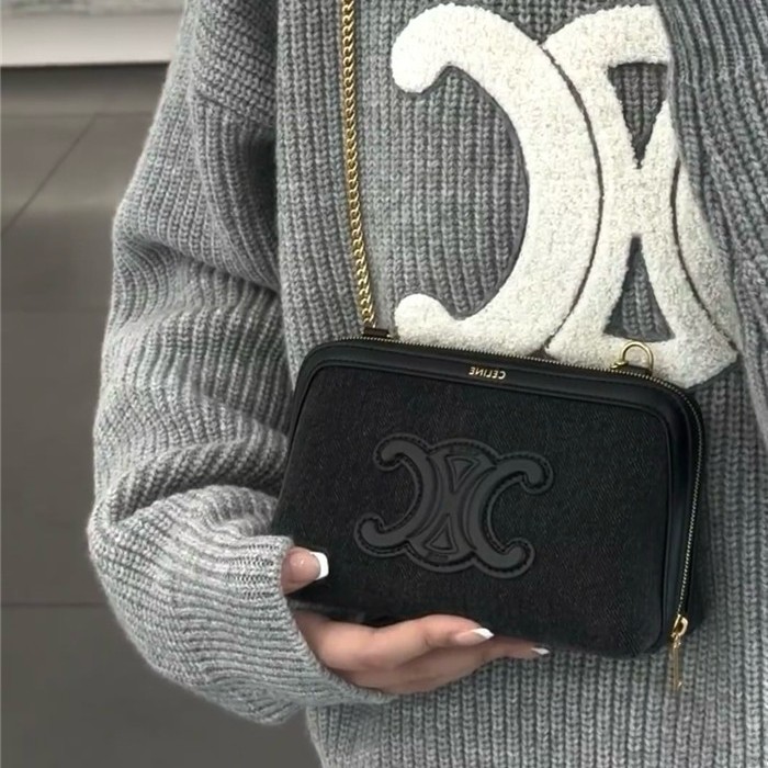 CELINE 셀린느 트리오페 체인 미니백 100382