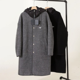 PRADA 프라다 부클 투웨이 양모 코트 자켓