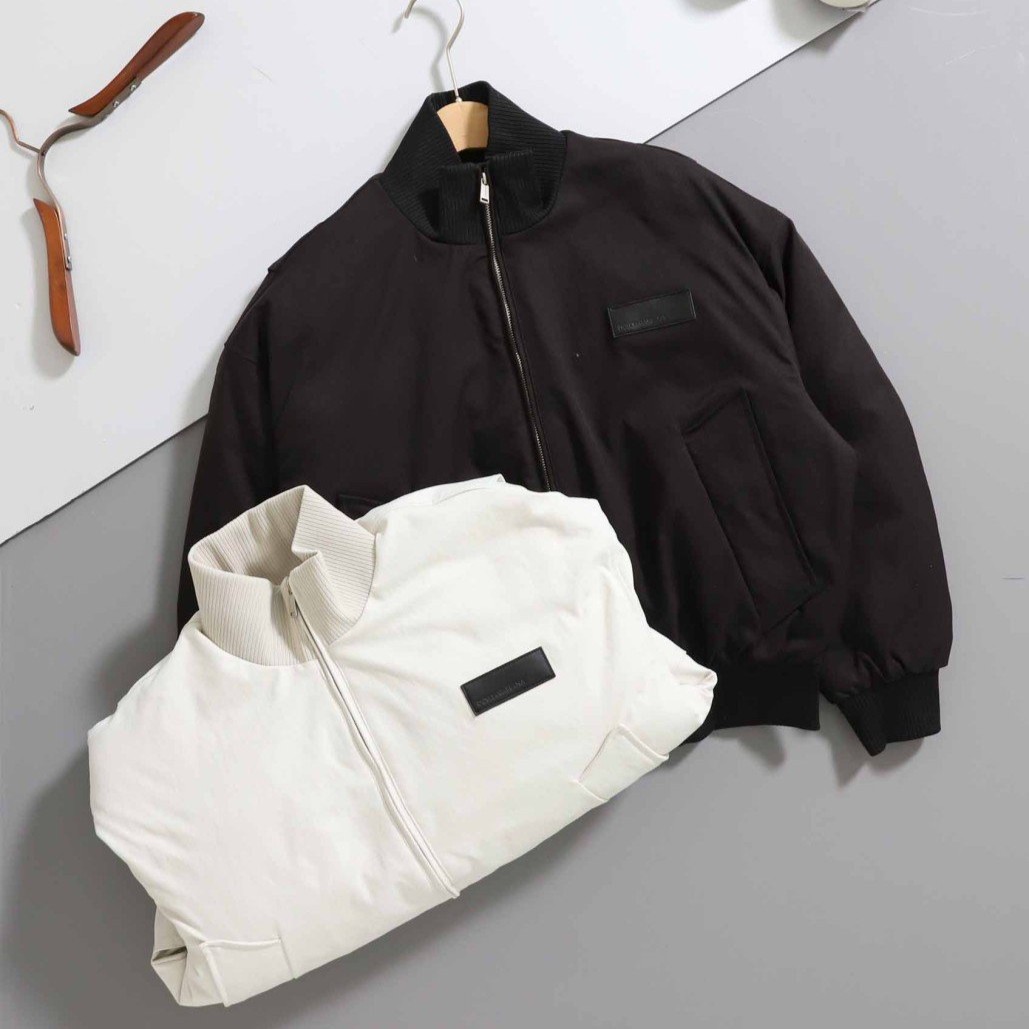 DOLCE&GABBANA 돌체앤가바나 개퍼 패티드 하이넥 봄버 패딩 재킷