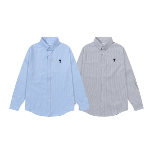 AMI 아미 2218 스몰 하트 스트라이프 셔츠