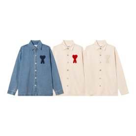 AMI 아미 2288 빅 하트 코튼 셔츠 자켓