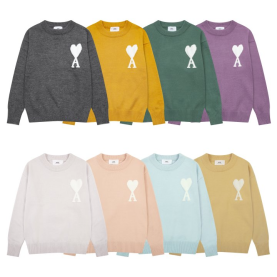 AMI 아미 8143 빅 하트 라운드 니트