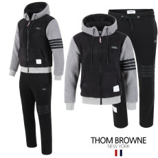 THOM BROWNE 톰브라운 블랙 4바 양털 셋업