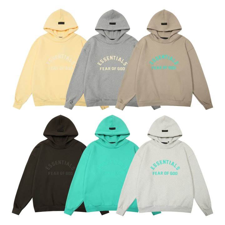FEAR OF GOD 피어오브갓 에센셜 836 프론트 로고 플리스 후드