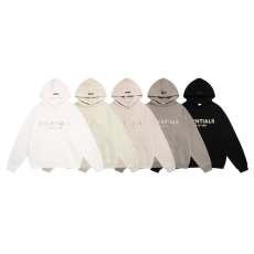 FEAR OF GOD 피어오브갓 에센셜 896 프론트 로고 플리스 후드