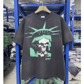 SAINT MXXXXXX 세인트마이클 1091 바빌론 스태츄 스컬 워싱 반팔