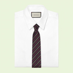 GUCCI 구찌 인터로킹 G 사선 실크 넥타이