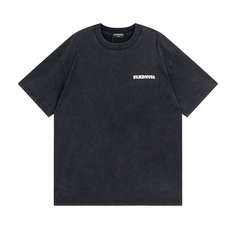BALENCIAGA 발렌시아가 2330 리버스 자수 로고 워싱 반팔