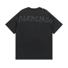 BALENCIAGA 발렌시아가 3213 뉴 이어 시리즈 백로고 구제 워싱 반팔