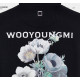 WOOYOUNGMI 우영미 블랙 플라워백로고 맨투맨