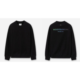 WOOYOUNGMI 우영미 그라데이션 엠보싱 백로고 맨투맨