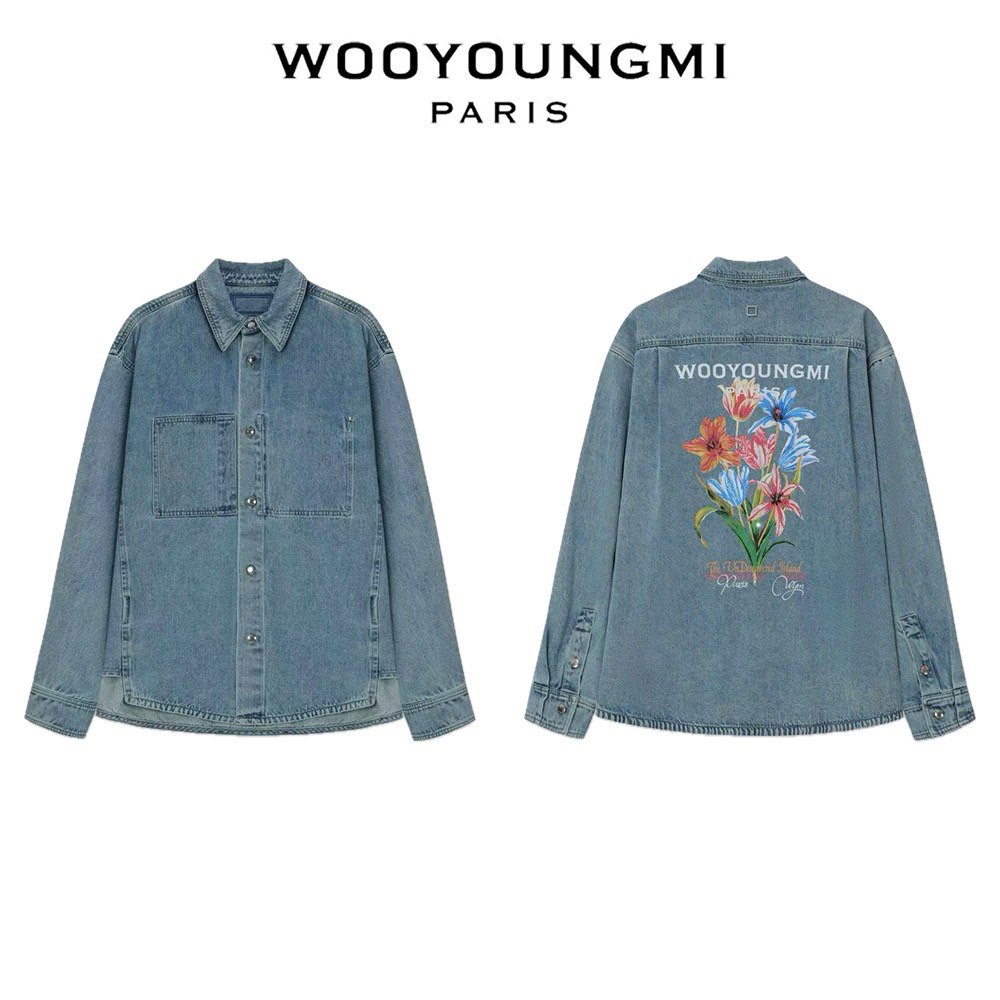 WOOYOUNGMI 우영미 데님 백로고 셔츠