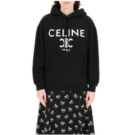 CELINE 셀린느 코튼플리스후즈 파리트리옴페 후드