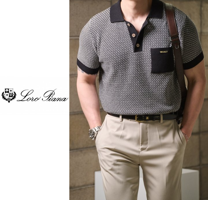 LOROPIANA 로로피아나 니트 반팔 3COLOR